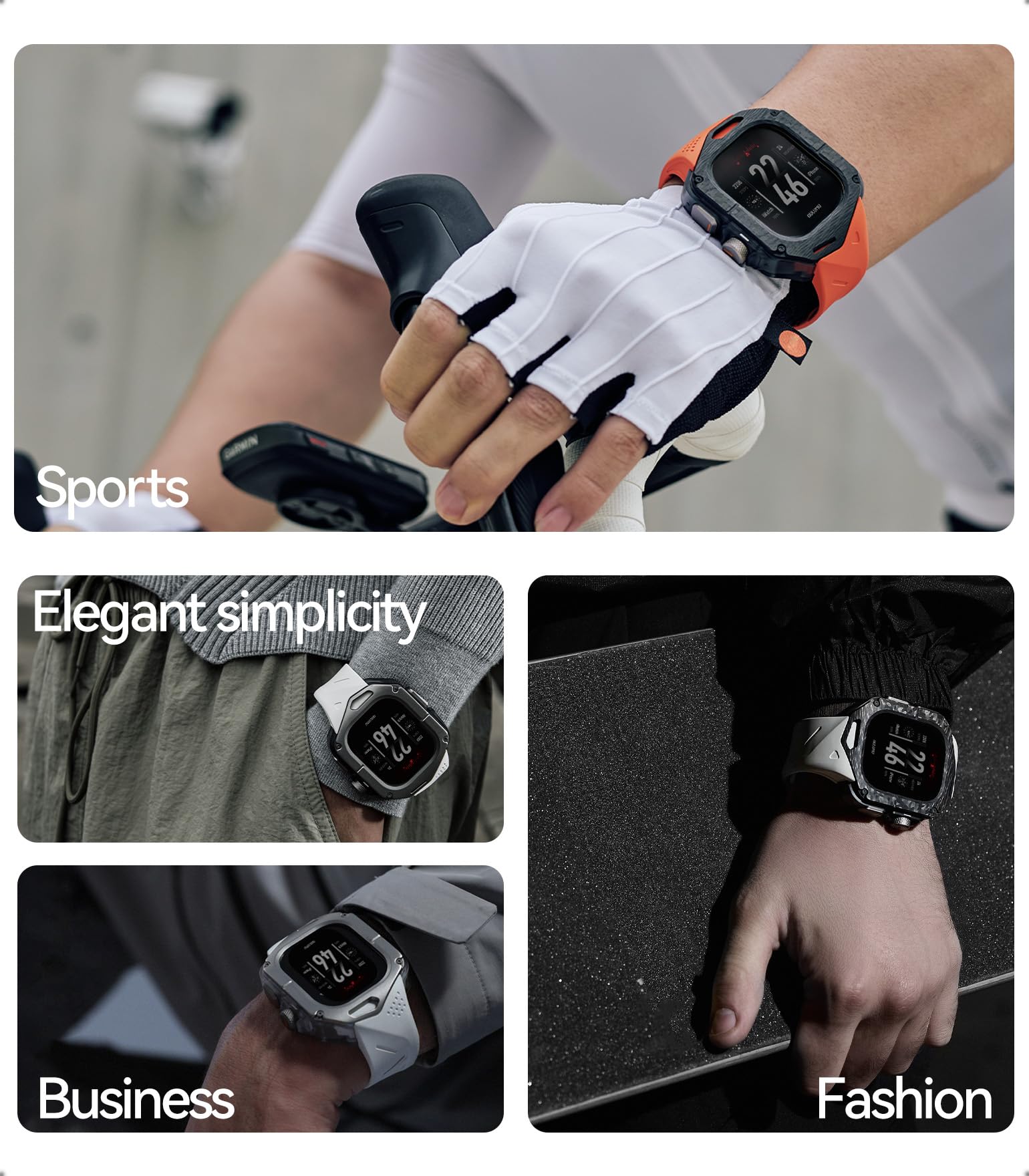 Aulumu A17 iPhone 17 Pro Max Magnetic Thermal Case+ A01 Titanium Case with Apple Watch Ultra Band 49MM,Includes (A17) Gray + (A01) White - Image 9