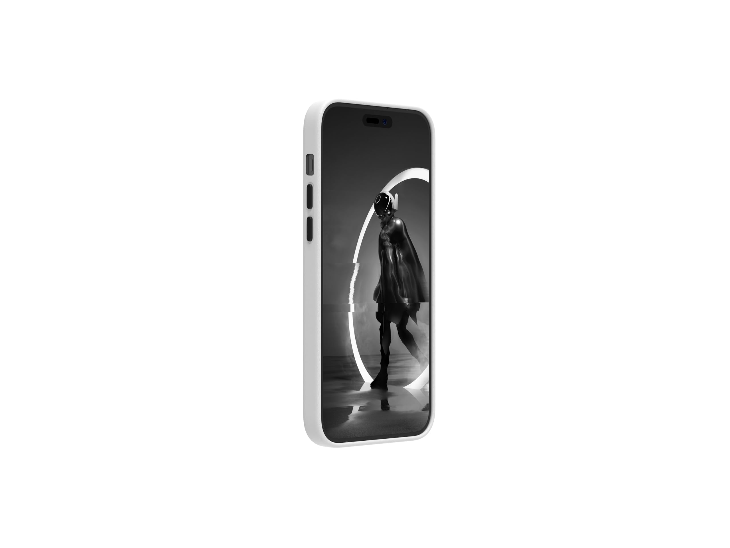 Aulumu Vegan Leather for iPhone 14 Pro Magnetic Case [Unique Cooling Window] - Compatible with Magsafe [Metal Individual Buttons] - A05 White - Image 5